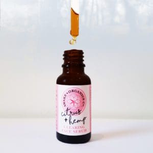 Citrus + Hemp Seed Oil Organic Face Serum. Anti-blemish, for Clear Skin. Anti-ageing and natural. Mood-boosting, happy, essential oils that prevent breakouts and acne. Made with Grapefruit, Tea Tree, Rosemary, Seabuckthorn, Rosehip, Camellia Tea. Consciously Made in England. Adult acne, how to get rid of pimples, how to get rid of spots, adult blemish-prone skin.