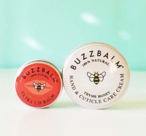 BuzzBalm Orange Honey Lip Balm, and Thyme Honey Hand + Cuticle Cream. Shop 100% Natural Organic Cosmetics by Awake Organics. Made in England. The Best British Face Serum. Organic, Pure Ingredients, Sea Buckthorn, Rosehip, Carrot Seed, Rose Geranium, Waterless Skin Care, anti-aging, anti-wrinkle, glowing skin, healthy skin, beautiful skin, younger looking skin. Christmas Gift Ideas. Gifts For Her. Gift Ideas. Lip balm, organic lip balm, natural lip balm, chapped lips, chapped hands, dry lips, dry hands, hand cream, hand balm.