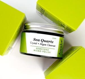 plastic free Sea-Quartz-Natural-Vegan-Cleanser-crystal-exfoliating-scrub-awake-organics-recyclable