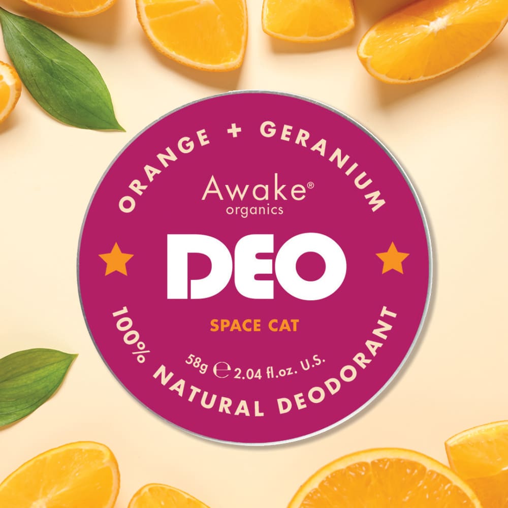 Space Cat Natural Deo | Orange and Geranium | Awake Organics
