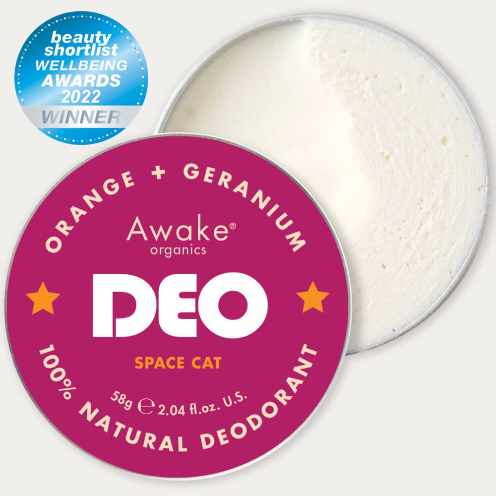 Space Cat Natural Deodorant | Orange & Geranium | Vegan Deodorant | Awake Organics