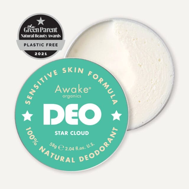 Star Cloud 100% Natural Deodorant, Bicarb / Baking Soda Free, Sensitive Skin Formula, Unscented, Main Image, Awake Organics