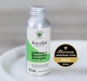 natural hair growth shampoo caffeine rosemary plastic free awake organics