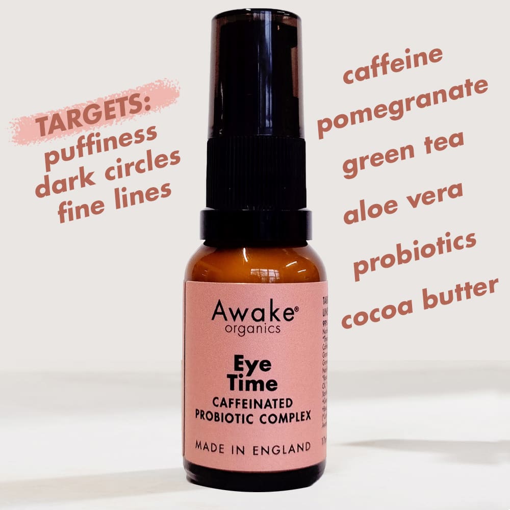 Eye Time Caffeinated Probiotic Complex Natural Eye Cream by Awake Organics